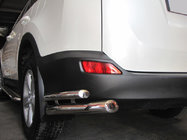 Toyota Rav 4 2013-2018 рр. Задні куточки AK003-подвійний (нерж) фото 1