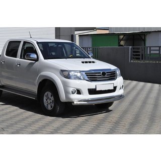 Передній захист ST017 (нерж.) Toyota Hilux 2006-2015 рр. фото 4