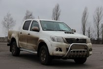 Toyota Hilux 2006-2015 рр. Кенгурятник WT002 (нерж.) фото 3
