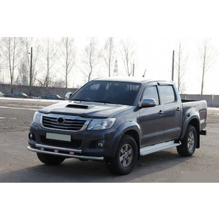 Передній захист ST014 (нерж.) Toyota Hilux 2006-2015 рр. фото 2