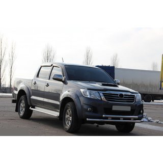 Передній захист ST014 (нерж.) Toyota Hilux 2006-2015 рр. фото 4