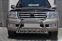 Toyota Land Cruiser 200 2007-2021 рр. Передня дуга WT002 (нерж.) фото 4