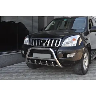 Кенгурятник низький WT003 (нерж) Toyota Land Cruiser Prado 120 2002-2009 рр. фото 3