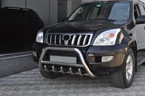 Toyota Land Cruiser Prado 120 2002-2009 рр. Кенгурятник низький WT003 (нерж) фото 3
