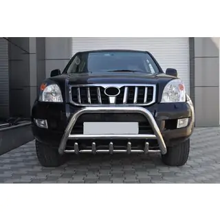 Кенгурятник низький WT003 (нерж) Toyota Land Cruiser Prado 120 2002-2009 рр. фото 4