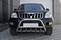 Toyota Land Cruiser Prado 120 2002-2009 рр. Кенгурятник низький WT003 (нерж) фото 4