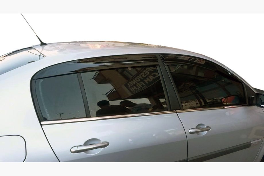Renault Megane II 2004-2009 рр. Зовнішня окантовка вікон (4 шт, нерж) Фото 3