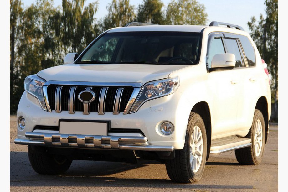 Toyota Land Cruiser Prado 150 2009-2023 рр. Передній захист ST015 (нерж) Image