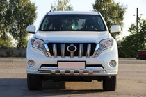 Toyota Land Cruiser Prado 150 2009-2023 рр. Передній захист ST015 (нерж) фото 2