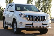 Toyota Land Cruiser Prado 150 2009-2023 рр. Передній захист ST015 (нерж) фото 4