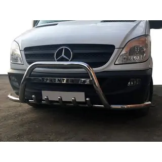 Кенгурятник WT003-Plus (нерж.) Mercedes Sprinter W906 2006-2018 рр. фото 1