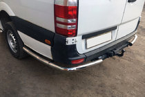 Бічні труби за заднім колесом кутові (2 шт., нерж) фото 1