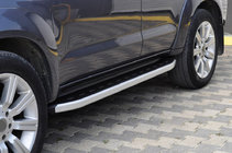 Toyota Fortuner 2006-2015 рр. Бокові пороги Fullmond (2 шт., алюм) фото 1