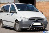 Mercedes Viano 2004-2014 рр. Кенгурятник WT003/004 (нерж.) фото 2