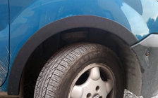 Renault Kangoo 1998-2008 рр. Накладки на арки (4 шт, чорні) фото 1