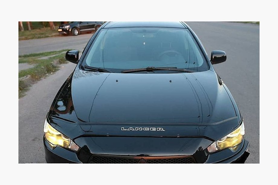 Mitsubishi Lancer X 2008- рр. Дефлектор капота (VIP) Image