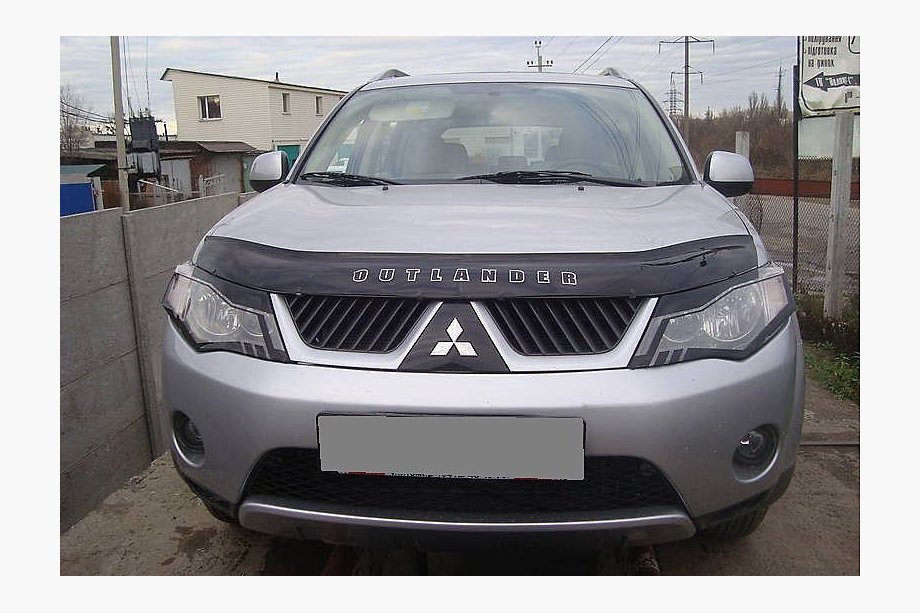 Mitsubishi Outlander 2006-2012 рр. Дефлектор капота 2006-2008 (VIP) Image