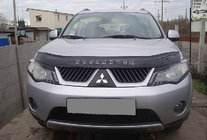 Mitsubishi Outlander 2006-2012 рр. Дефлектор капота 2006-2008 (VIP) фото 1