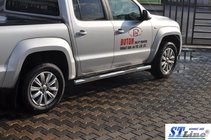 Volkswagen Amarok 2010-2022 рр. Бічні труби (2 шт., нерж) фото 3
