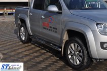Volkswagen Amarok 2010-2022 рр. Бічні труби (2 шт., нерж) фото 7