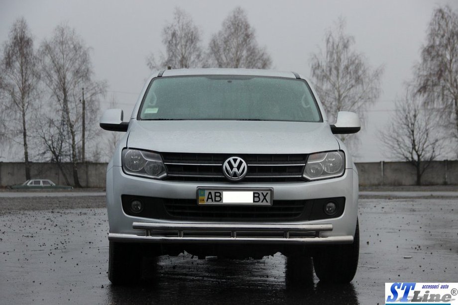 Volkswagen Amarok 2010-2022 рр. Передній захист ST018-2 (нерж) Фото 2