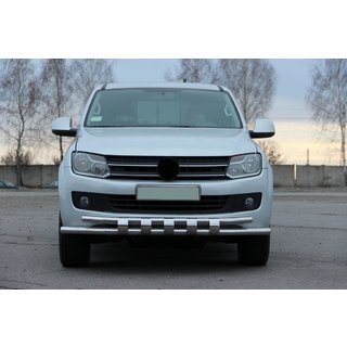 Передній захист F3-08.7 (нерж) Volkswagen Amarok 2010-2022 рр. фото 2