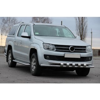 Передній захист F3-08.7 (нерж) Volkswagen Amarok 2010-2022 рр. фото 3