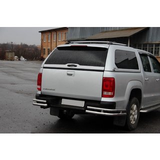 Задні куточки AK003-Double (2 шт., нерж) Volkswagen Amarok 2010-2022 рр. фото 2