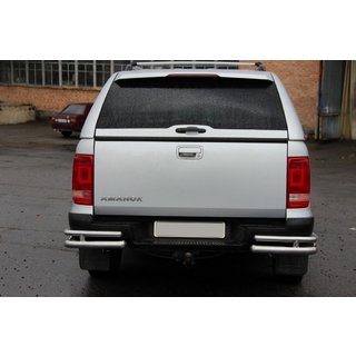 Задні куточки AK003-Double (2 шт., нерж) Volkswagen Amarok 2010-2022 рр. фото 3