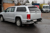 Volkswagen Amarok 2010-2022 рр. Задні куточки AK003-Double (2 шт., нерж) фото 4