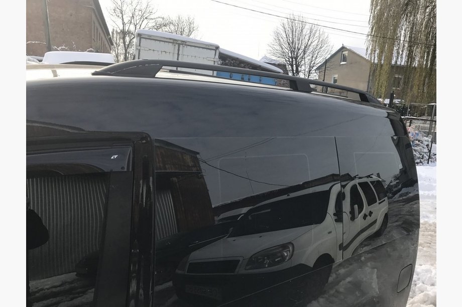 Volkswagen Caddy 2010-2015 рр. Рейлінги Skyport BLACK Фото 4