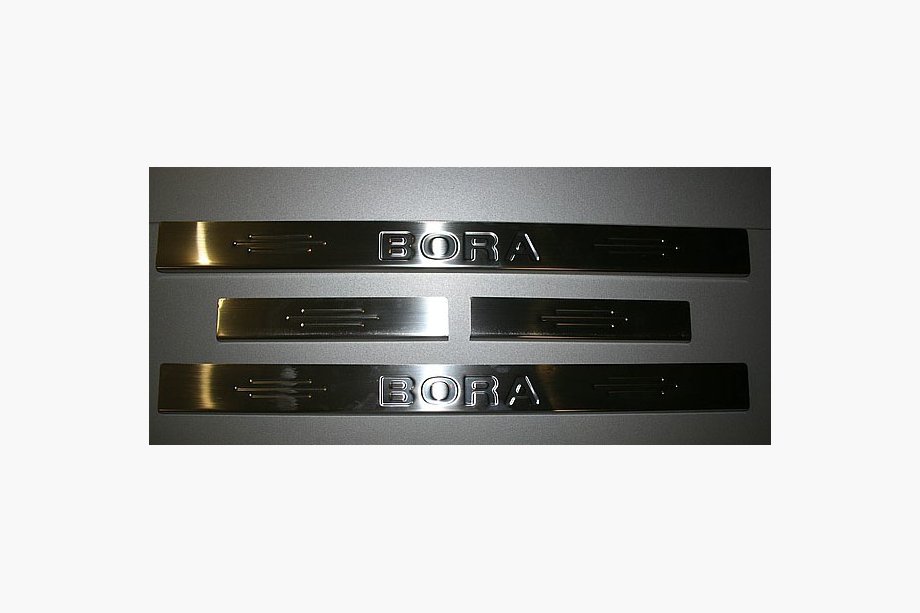 Volkswagen Bora 1998-2004 рр. Накладки на пороги OmsaLine (4 шт, нерж) Image