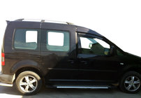Volkswagen Caddy 2010-2015 рр. Бокові пороги X5-тип (2 шт., алюм) фото 1