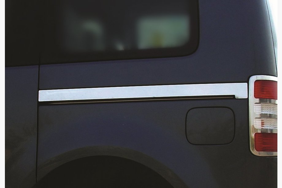 Volkswagen Caddy 2015-2020 рр. Молдинг під зсувну двері OmsaLine (2 шт., нерж.) Image