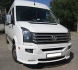 Volkswagen Crafter 2006-2016 рр. Накладка на передній бампер 2012↗ (LED, під фарбування) фото 4
