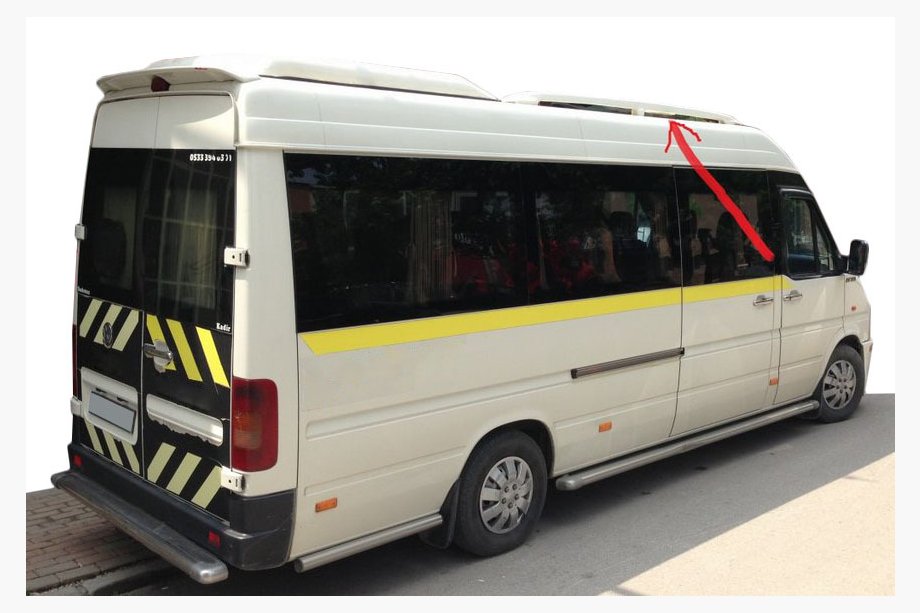 Volkswagen LT 1995-2006 рр. Рейлінги (2 шт, під фарбування) Image