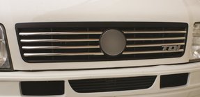 Volkswagen LT 1995-2006 рр. Накладки на решітку (8 шт, нерж) фото 1