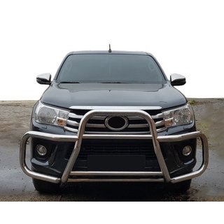 Передній захист F1-58 (нерж) Toyota Hilux 2015- рр. фото 1
