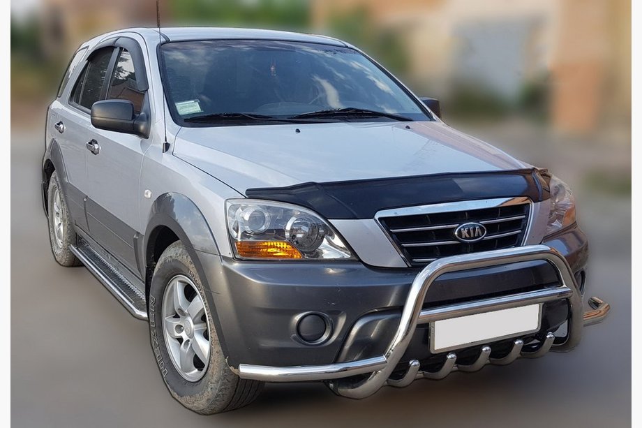 Kia Sorento I BL 2002-2009 рр. Кенгурятник WT003-Exclusive (нерж.) Image