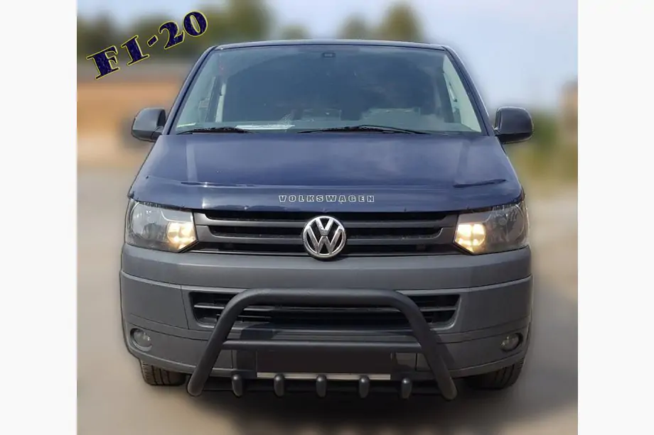 Volkswagen T5 2010-2015 рр. Кенгурятник WT003 Black (нерж)