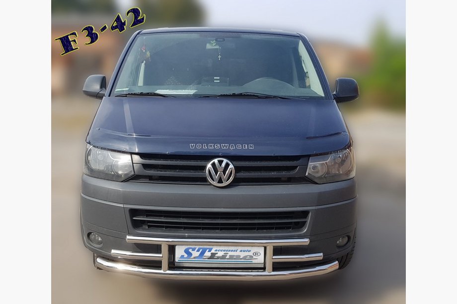 Volkswagen T5 2010-2015 рр. Передній захист F3-42 (нерж) Фото 4