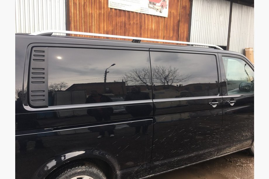 Volkswagen T5 Transporter 2003-2010 рр. Рейлінги CROWN (сірий мат) Довга база Фото 3