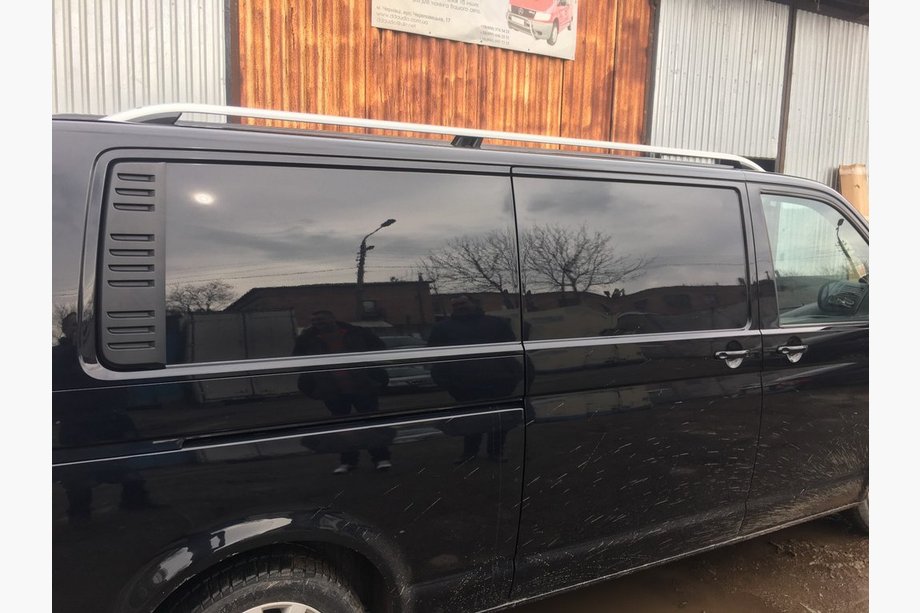 Volkswagen T5 Caravelle 2004-2010 рр. Рейлінги CROWN (сірий мат) Довга база Фото 4