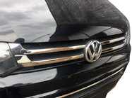 Volkswagen T5 2010-2015 рр. Накладки на решітку роздільні (Carmos, 4 шт, нерж.) фото 1
