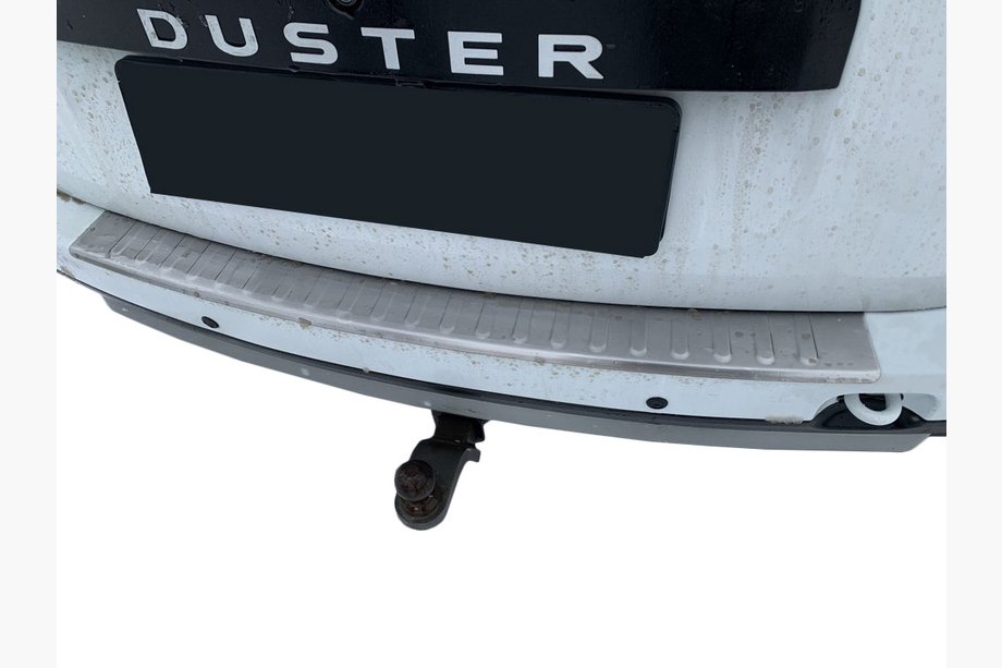 Renault Duster 2008-2017 рр. УЦЕНКА! Накладка на задній бампер Carmos з загином (нерж.) Фото 1