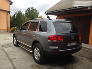 Volkswagen Touareg 2002-2010 рр. Рейлінги Хром (Пласт. Ніжки) фото 6