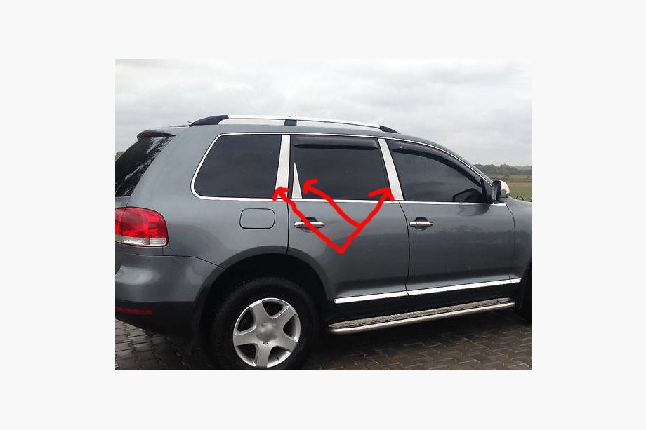 Хром на стійки дверей для Volkswagen Touareg (2002 - 2010) Image