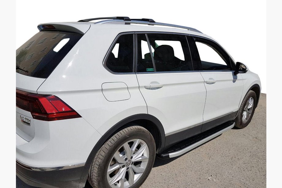 Volkswagen Tiguan 2007-2016 рр. Бокові пороги Fullmond (2 шт., алюм) Image
