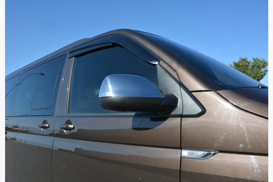 Volkswagen T5 2010-2015 рр. Накладки на дзеркала (2 шт, нержавіюча сталь) Image