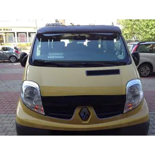Козирьок на лобове скло (чорний глянець, 5мм) Opel Vivaro 2001-2015 рр. фото 3